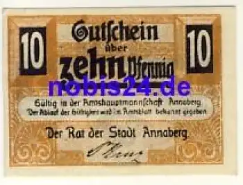 09456 Annaberg Notgeld 10 Pfennige um 1921