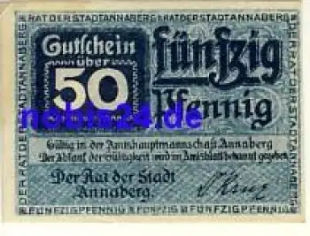 09456 Annaberg Notgeld 50 Pfennige um 1920