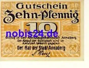 09456 Annaberg Notgeld 10 Pfennige um 1920