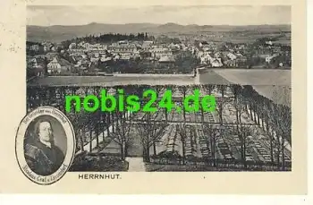 02747 Herrnhut mit Graf Zinzendorf o 11.8.1924