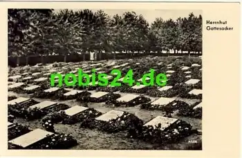 02747 Herrnhut Gottesacker Friedhof *ca.1961