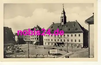 09456 Annaberg Buchholz Markt Rathaus *ca.1956