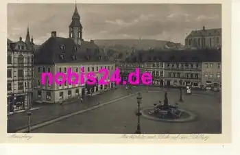09456 Annaberg Marktplatz Brunnen *ca.1955