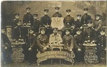 Artillerie Echtfoto-Ak Erinnerung an meine Rekutenzeit o 16.2.1910