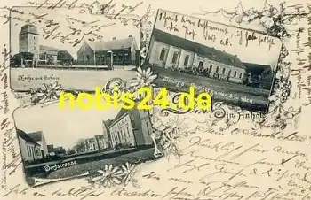 39264 Deelz Gasthof Kirche Schule o 29.6.1903