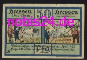 31707 Heessen Notgeld 50 Pfennige 1921