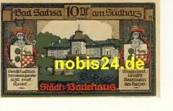 37441 Bad Sachsa Notgeld 10 Pfennige 1921