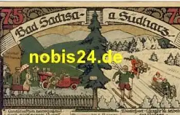 37441 Bad Sachsa Notgeld 75 Pfennige 1921