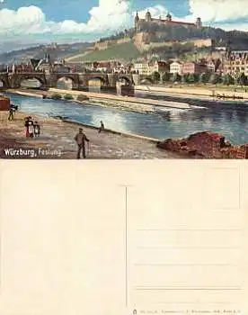 Würzburg Künstlerkarte  *ca. 1910