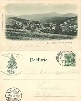 37441 Bad Sachsa Bahnpost Nordhausen - Paderborn Zug 283 26.4.1900