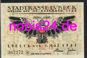 Lübeck Notgeld 50 Pfennige 1920