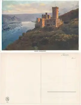 Schloss Stolzenfels Künstlerkarte H. Hoffmann * ca.1920