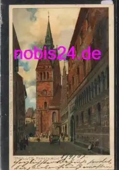 Hannover Marktkirche Künstlerkarte Zeno Diemer o 8.9.1907