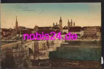 Würzburg  Alte Mainbrücke o 5.2.1914