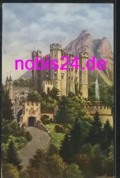 87645 Hohenschwangau Schloss Künstlerkarte *ca.1920