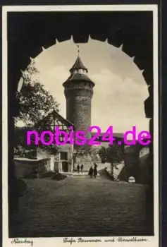Nürnberg Tiefer Brunnen Sinwelturm o 1936