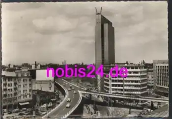 Düsseldorf Hochhaus mit Hochstrasse  *ca.1965