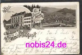 79183 Waldkirch Litho Hotel Adler o 5.7.1896