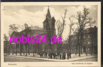 Karlsruhe Katholische Stadtkirche St. Stephan *ca.1920