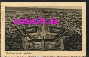 Karlsruhe  aus der Vogelschau o 16.8.1937
