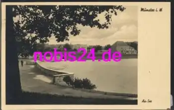 48000 Münster Ansicht Park mit Teich o 7.8.1934
