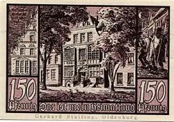 26441 Jever Städtenotgeld Wert 150 Pfennige Rathaus 1921