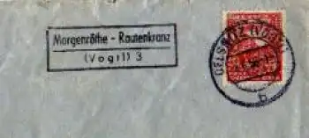 08262 Morgenröthe-Rautenkranz Landpoststempel o 7.6.1956 Umschlag