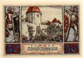 99310 Arnstadt Städtenotgeld 50 Pfennige 1342 Belagerung durch Erfurter 1921