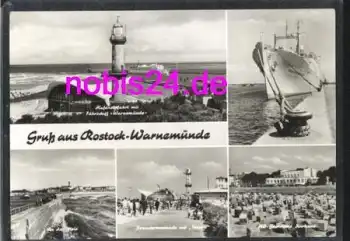 Warnemünde Schiff Leuchtturm o 10.4.1979