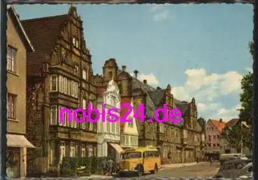 31655 Stadthagen Am Markt alter Bus o 8.8.1959