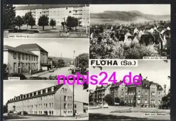 09557 Flöha Bahnhof Poliklinik o ca.1976