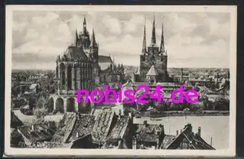 Erfurt Totale mit Dom und Kirche  *ca.1940