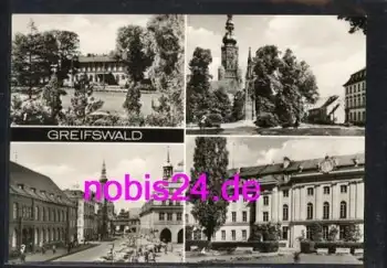 17489 Greifswald Bahnhof Dom o 9.12.1973