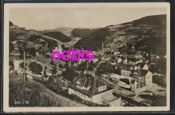 79669 Zell i. W. Totale mit Kirche *ca.1920