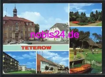17166 Teterow Rathaus Gasthaus o 10.7.1984