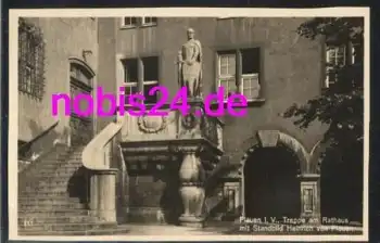 08500 Plauen Vogtland Rathaus Standbild Heinrich o 27.8.1942