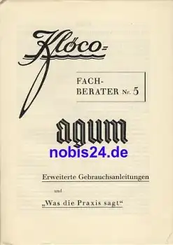 Agum Fachberater Nr.5 Klöco ca.1950 Heft 12 Seiten