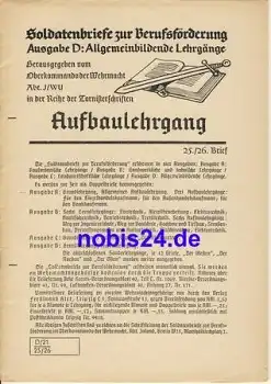 Aufbaulehrgang Brief 25/26 ca.1942 Heft 30 Seiten