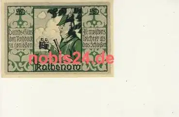 14712 Rathenow Notgeld 50 Pfennige um 1920