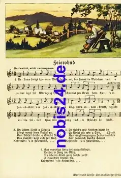 Anton Günther "Feierobnd"  Liedkarte Nr. 8985 *ca.1940
