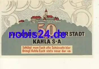 07768 Kahla Notgeld 50 Pfennige 1921