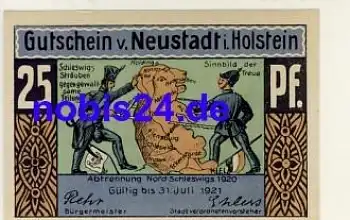 23730 Neustadt Holstein Notgeld 25 Pfennige um 1920