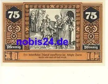 19336 Wilsnack Notgeld 75 Pfennige 1922