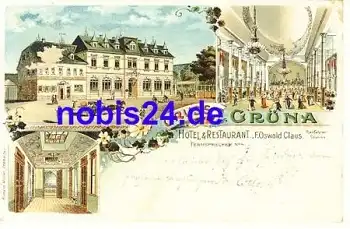09224 Grüna Chemnitz Litho Gasthaus o 9.11.1901