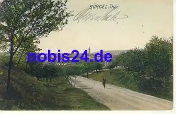 07616 Bürgel Strasse nach Bürgel o ca.1915