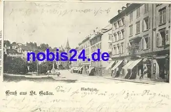 St. Gallen Marktplatz o 1900