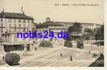 Geneve Place Gare de Cornavin  *ca.1920