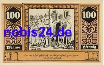 19336 Wilsnack Notgeld 100 Pfennige 1922