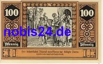 19336 Wilsnack Notgeld 100 Pfennige 1922