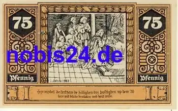 19336 Wilsnack Notgeld 75 Pfennige 1922